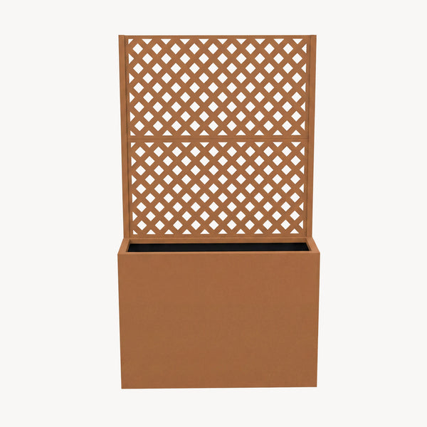 Biombo Malja con jardinera acero 146x83x31cm [casa.pro]