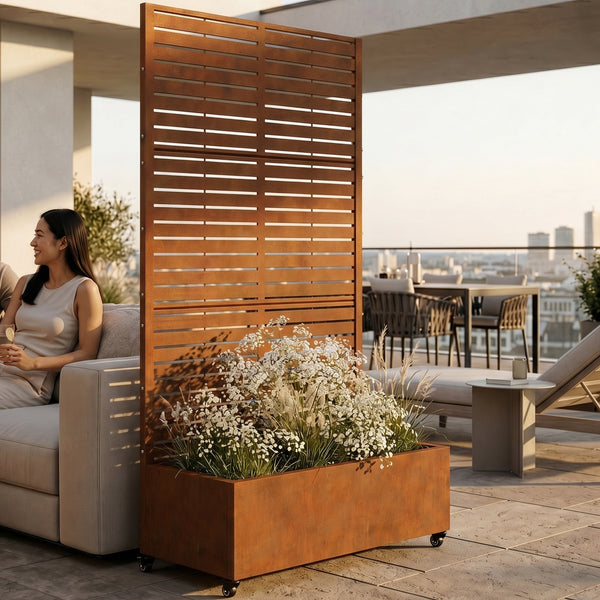 Biombo Nordepp acero [casa.pro]