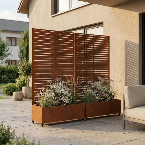 Biombo Nordepp acero [casa.pro]