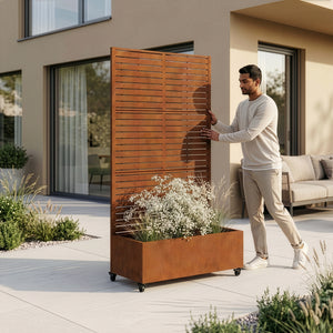 Biombo Nordepp acero [casa.pro]