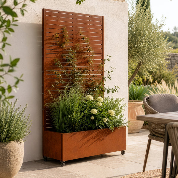 Biombo Nordepp acero [casa.pro]