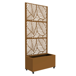 Tabique Surnskoki con jardinera acero 190x82x38cm - [casa.pro]