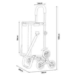 Carrito de compras para escaleras Neef plegable [en.casa]