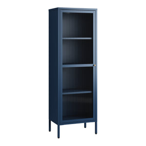 Vitrina Säkylä con puerta de cristal 3 estantes [en.casa]