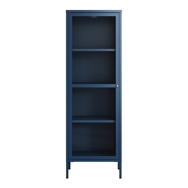 Vitrina Säkylä con puerta de cristal 3 estantes [en.casa]