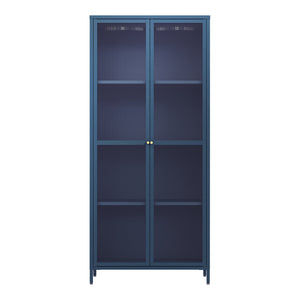 Vitrina Säkylä con puerta de cristal 3 estantes [en.casa]