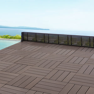 Baldosas WPC Schramberg juego de 11 piezas 1m² en varios colores [en.casa]