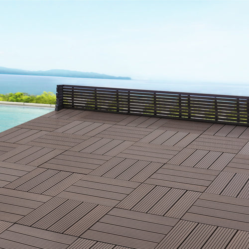 Baldosas WPC Schramberg juego de 11 piezas 1m² en varios colores [en.casa]