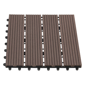 Baldosas WPC Schramberg juego de 11 piezas 1m² en varios colores [en.casa]