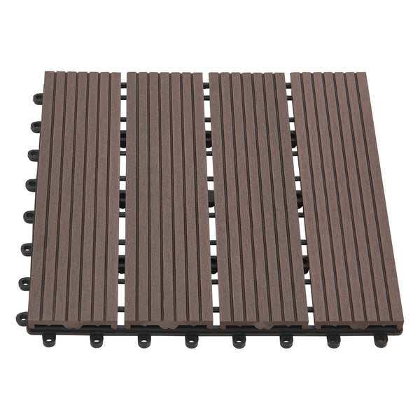 Baldosas WPC Schramberg juego de 11 piezas 1m² en varios colores [en.casa]