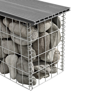 Banco de gaviones Friesland WPC 100x45x30 cm en varios colores pro.tec