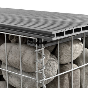 Banco de gaviones Friesland WPC 100x45x30 cm en varios colores pro.tec