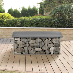 Banco de gaviones Friesland WPC 100x45x30 cm en varios colores pro.tec
