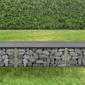 Banco de gaviones Friesland WPC 100x45x30 cm en varios colores pro.tec
