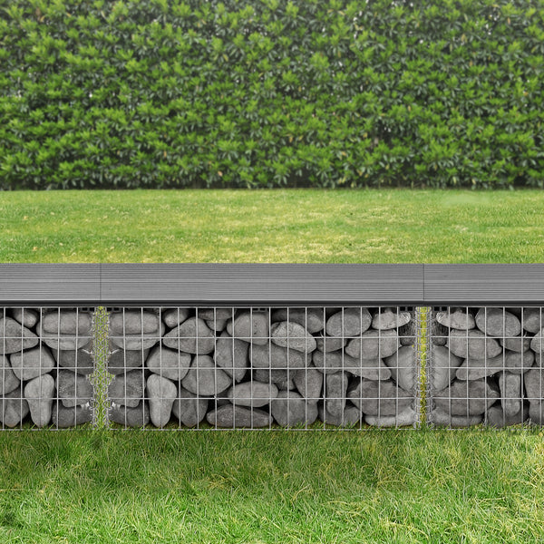 Banco de gaviones Friesland WPC 100x45x30 cm en varios colores pro.tec