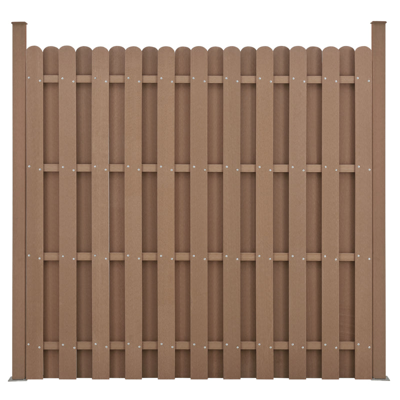 Esquema acotado Valla de jardín WPC 185x193 cm [madera.nueva]