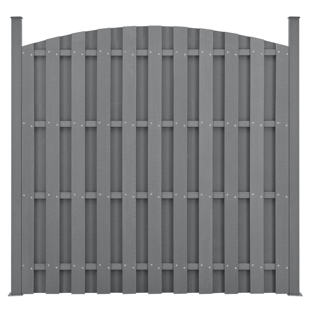 Valla de jardín WPC con arco redondeado 185x193cm neu.holz - premiumXL