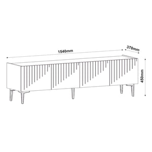 Mesa de televisión Oppdal 154x37x45cm [en.casa]