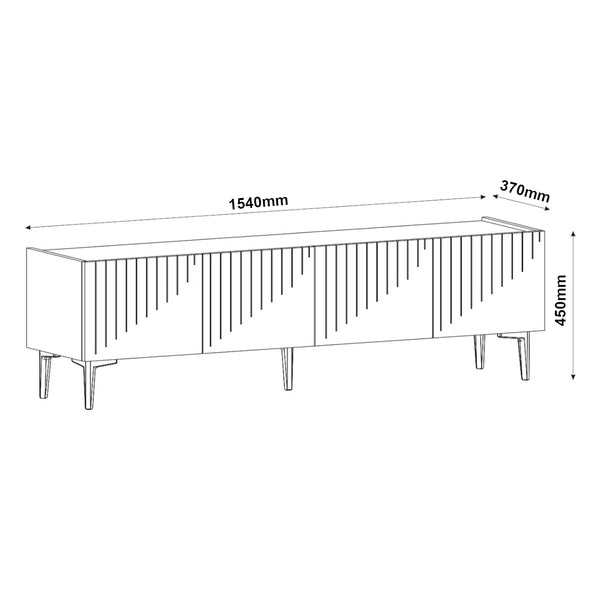 Mesa de televisión Oppdal 154x37x45cm [en.casa]