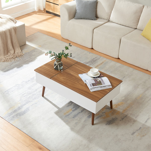 Mesa de centro con espacio de almacenamiento Flesen [en.casa]