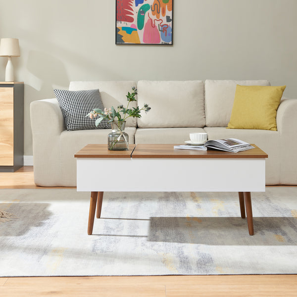 Mesa de centro con espacio de almacenamiento Flesen [en.casa]