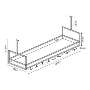 Estante para vinos con soporte para copas Borejle [en.casa]