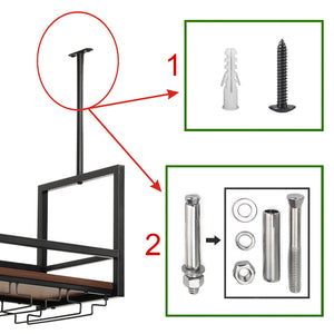 Estante para vinos con soporte para copas Borejle [en.casa]