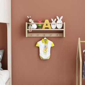 Perchero infantil Sundeved natural de madera maciza [en.casa]