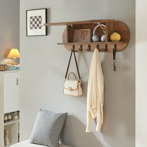 Perchero de pared Vilkön con compartimento de almacenamiento [en.casa]