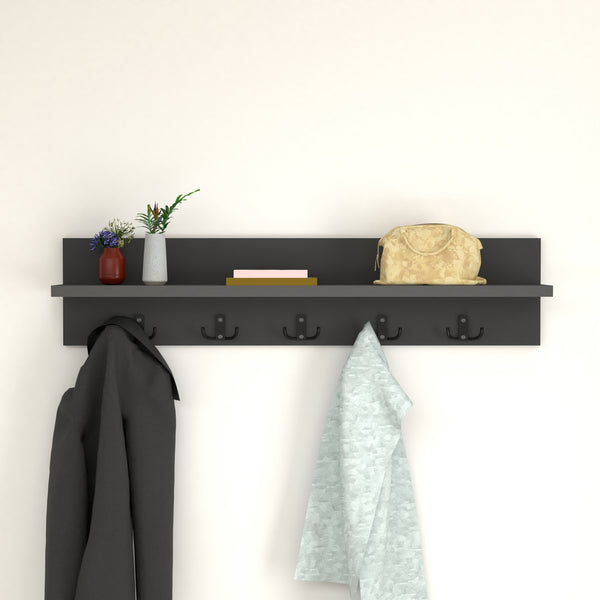 Perchero de pared Hammarö 80x11x18cm en varios colores [en.casa]
