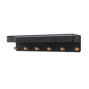 Perchero de pared con estante Jäller [en.casa]