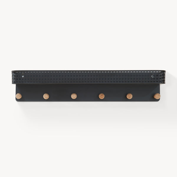 Perchero de pared con estante Jäller [en.casa]