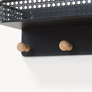Perchero de pared con estante Jäller [en.casa]