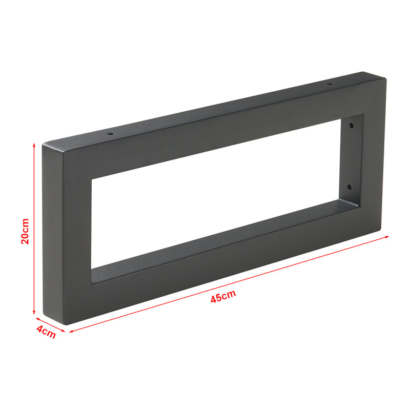 Esquema acotado Consola de pared juego de 2 Hawangen acero negro [en.casa]