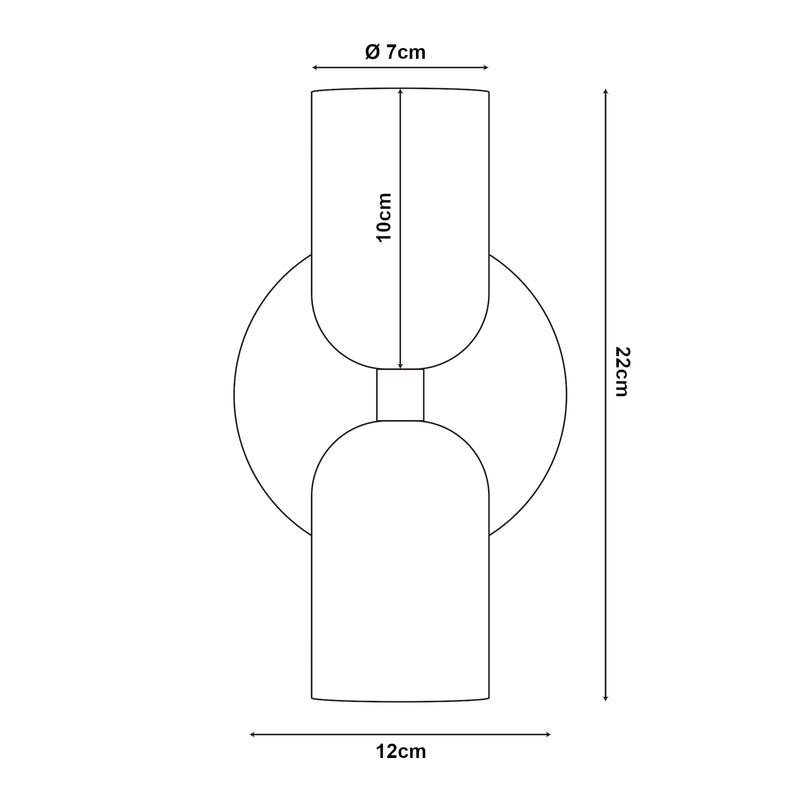 Esquema acotado Lámpara de pared Trorlos [lux.pro]