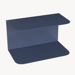 Mesita de noche flotante Notodden de 2 niveles acero 40x23x23cm - [en.casa]