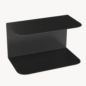 Mesita de noche flotante Notodden de 2 niveles acero 40x23x23cm - [en.casa]