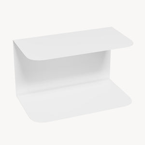 Mesita de noche flotante Notodden de 2 niveles acero 40x23x23cm - [en.casa]