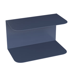 Mesita de noche flotante Notodden de 2 niveles acero 40x23x23cm - [en.casa]