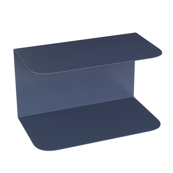 Mesita de noche flotante Notodden de 2 niveles acero 40x23x23cm - [en.casa]