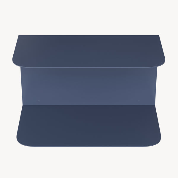 Mesita de noche flotante Notodden de 2 niveles acero 40x23x23cm - [en.casa]