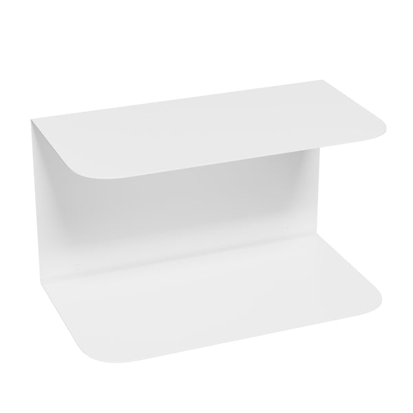 Mesita de noche flotante Notodden de 2 niveles acero 40x23x23cm - [en.casa]
