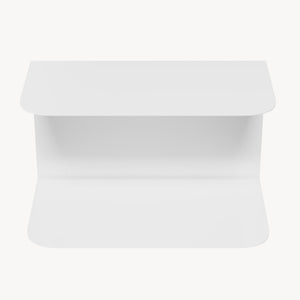 Mesita de noche flotante Notodden de 2 niveles acero 40x23x23cm - [en.casa]