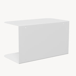 Mesita de noche flotante Notodden de 2 niveles acero 40x23x23cm - [en.casa]