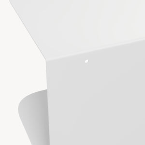 Mesita de noche flotante Notodden de 2 niveles acero 40x23x23cm - [en.casa]