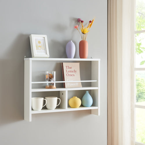 Estante de pared Piteå 60x10,5x45cm blanco [en.casa] - premiumXL