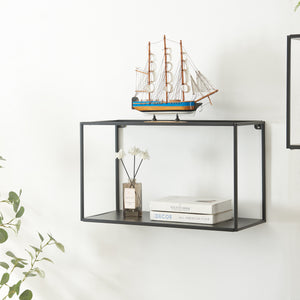 Estante de pared Notodden negro acero [en.casa] - premiumXL