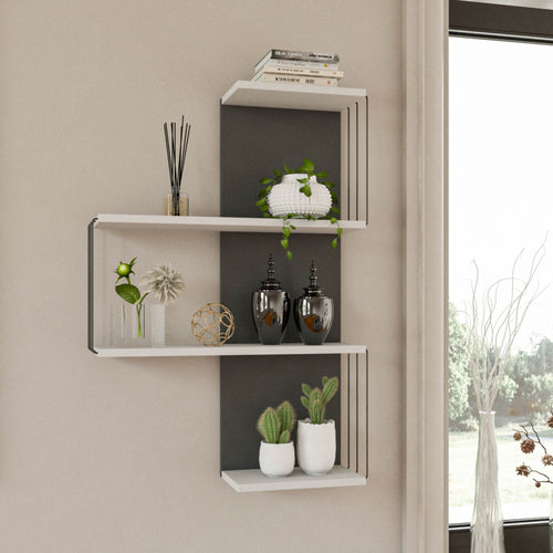Estante de pared Bengtsfors 62x19x96 cm [en.casa] - premiumXL