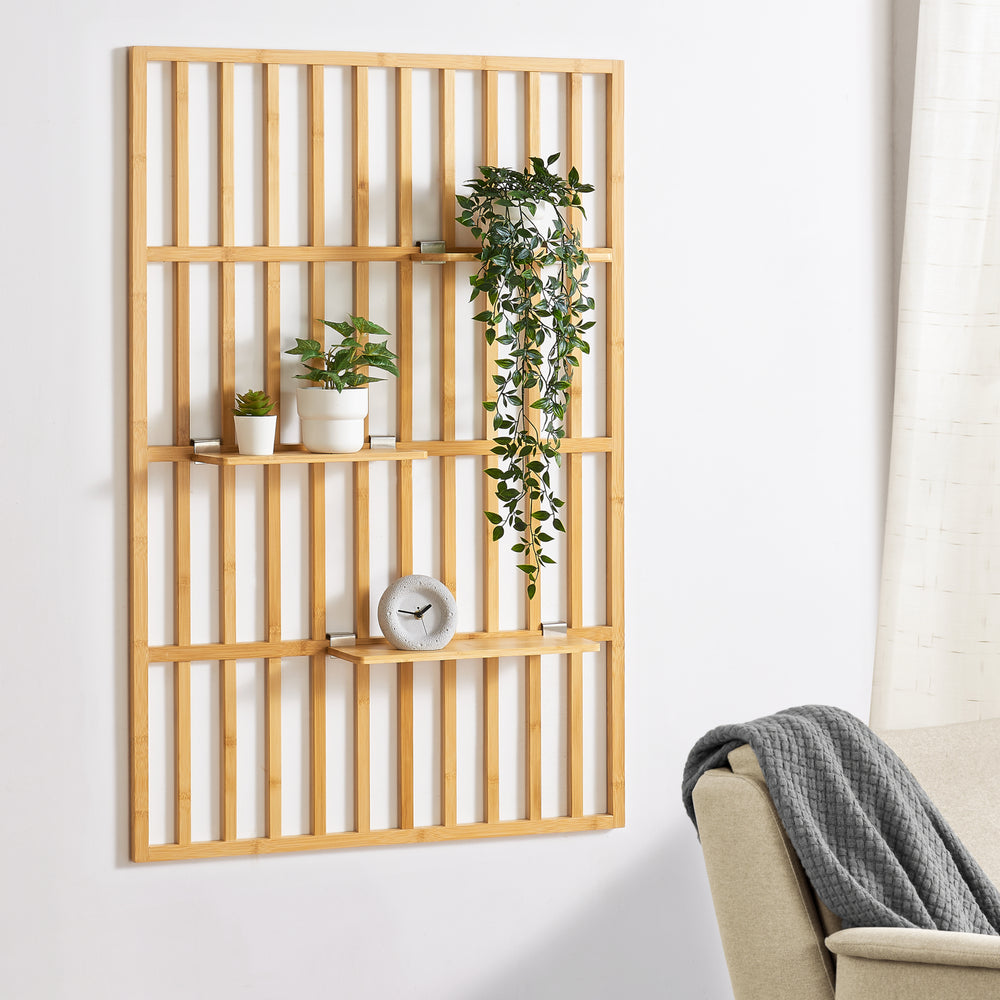 Estante de pared Røst 120x80x13cm bambú [en.casa] - premiumXL