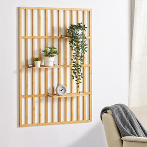Estante de pared Røst 120x80x13cm bambú [en.casa] - premiumXL
